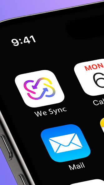 Ícone do WeSync na tela inicial de um iPhone